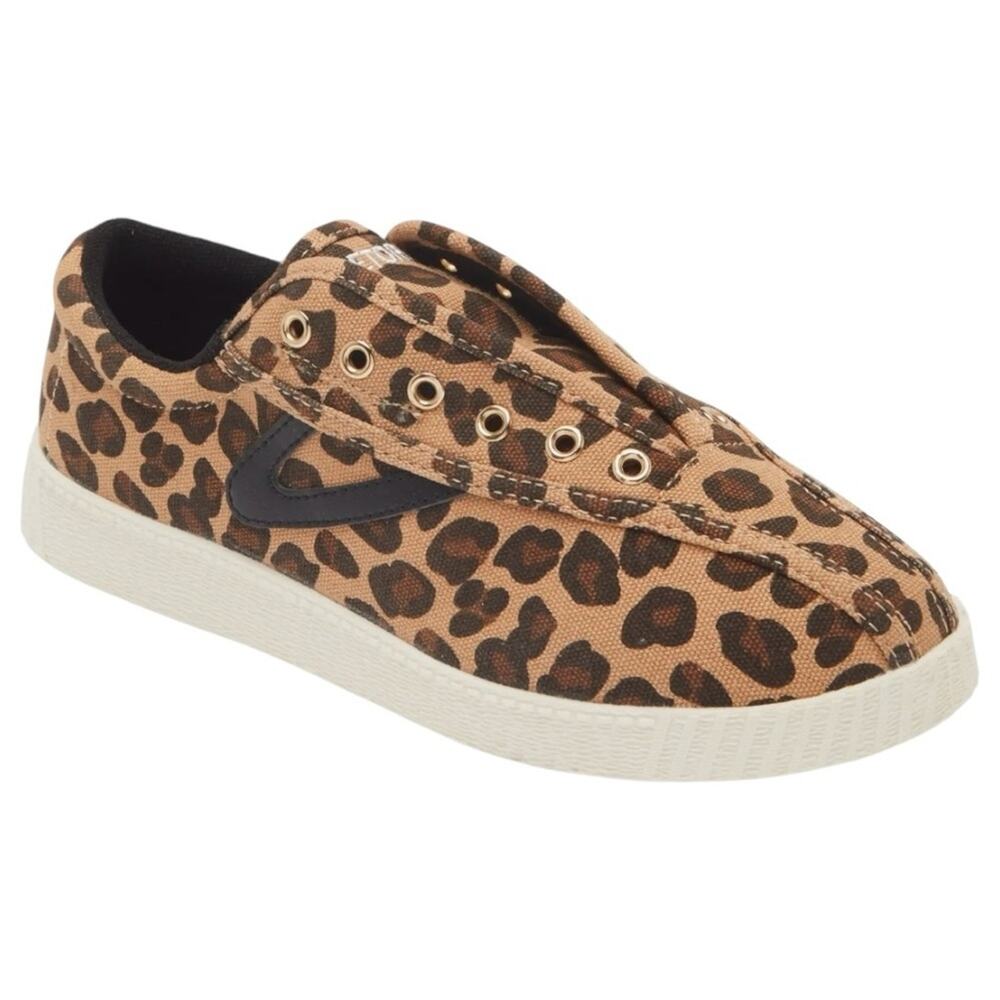 Tretorn Leopard Slip-on No Lace Sneakers NWT Size 7